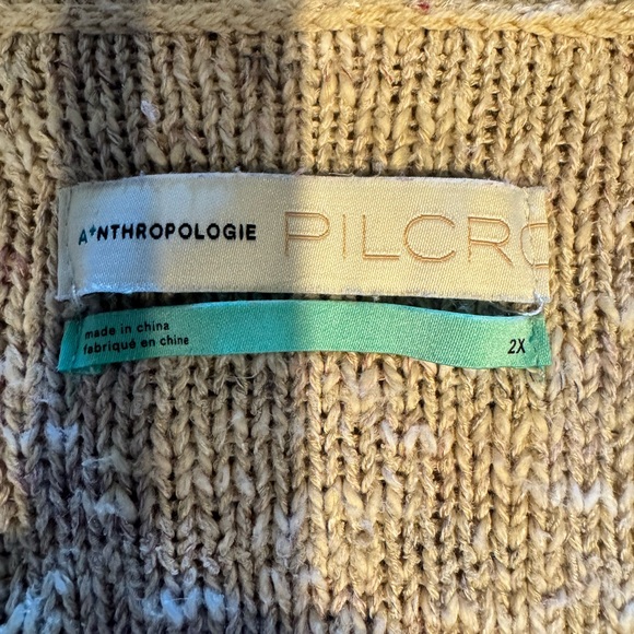 Pilcro Women's Beige Sweater with Multicolor Sleeves - Picture 7 of 7